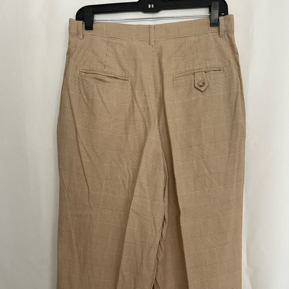 W Tan Plaid Pants
